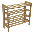 Winsome - Support à chaussures, 4 étages, naturel-Ce support à chaussures peut contenir au moins une douzaine de paires de chaussures et s’empile pour créer un mur de chaussures. Simple et poli, c’est un moyen facile d’éliminer le désordre dans le bas de votre garde-robe.