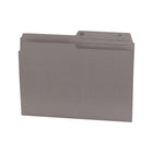 Hilroy - Chemises à onglet - format lettre - 9 po x 11 3/4 po - gris - paquet de 100-Chemises à onglet colorées de format lettre