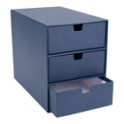 Coffret à 3 tiroirs Ingrid, Bigso Box of Sweden, bleu marine-Empilable