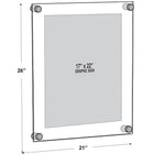 Azar Displays – Porte-affiche en acrylique de 17 x 22 po avec embouts et entretoises, transparent (105528)-Utilisez ce cadre verticalement ou horizontalement lors de la fixation aux murs et aux portes