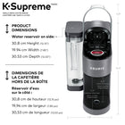 Keurig K-Supreme - Cafetière une tasse à la fois pour capsule K-Cup  avec technologie MultiJet - Gris-Convient aux tasses de voyage : Convient aux tasses de voyage de jusqu’à 17,8 cm (7 po) de hauteur