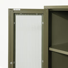 South Shore - Eddison - Armoire de rangement à portes vitrées - Vert olive-Entretien: Nettoyer les taches avec un chiffon humide