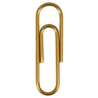 JAM Paper - Trombones standards colorés, petits, doré, 100/paquet (21832058)-Fabriqués avec des fils en acier revêtu de vinyle