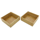 Cathay Importers – Range-tout carré empilable, bambou, 2,5 haut. x 8 larg. x 8 prof. (po), paq./2-Dimensions (po) : 2,5 haut. x 8 larg. x 8 prof.