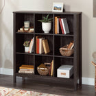 Sauder - 433979 Bibliothèque de 9 cubes - Finition Blade Walnut-Parfait pour les bacs de rangement et les paniers (vendus séparément).