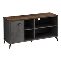 Monarch Specialties - 2830 Meuble Tv - 48 po L/Concrete Gris/Faux Bois Brun Moyen-Un meuble TV de 48 pouces de style industriel avec rangement peut accueillir la plupart des televiseurs et est un excellent choix pour une salle familiale, un salon ou une chambre a coucher