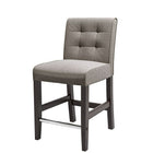 CorLivingMC – Tabouret de bar Antonio DAD-424-B, hauteur de comptoir, tweed gris-Hauteur du siège : 25 po