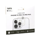 TUFF8 - Protection de caméra pour iPhone 15 Pro/Pro Max-Un ajustement parfait garantit un profil minimal