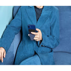 MOFT Snap-On Magnetic MagSafe Compatible Phone Wallet Stand pour iPhone - Bleu-Prend en charge Portrait, Paysage et les nouveaux modes d'affichage flottants