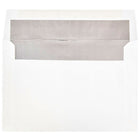 JAM Paper Enveloppes A9 doublées, blanc/argenté, 250/paquet-Enveloppes en papier blanc à revers argenté