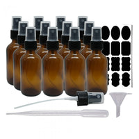Wamaco - Ambre 2 oz Verre de Bouteille de Pulvérisation-Récipient pour les liquides tels que les huiles essentielles et les produits de nettoyage