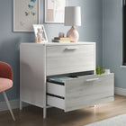 Sauder - La Collection Boulevard Cafe Classeur latéral - Finition White-Cadre en métal laqué durable.
