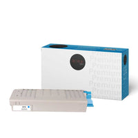 Premium Tone - Okidata 46507603 Cartouche de toner Compatible, Cyan-Cyan