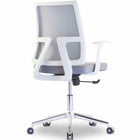 MotionGrey - Mesh Series - Chaise de bureau ergonomique pour bureau d'ordinateur avec dossier en maille - Blanc-Dimensions du siege : 28 po L x 19 po P x 2 po H