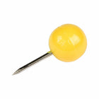JAM PAPER - Punaises Colorees, Punaises Carte à Tête Ronde, Jaune, Paquet de 100-Utilise pour epingler des papiers ou des images importants sur des tableaux d'affichage, des tableaux en liege, des calendriers et des murs