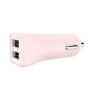 Chargeur allume-cigare USB Dual Tech de base - Rose-Protection contre la surcharge