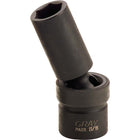 Gray Tools – Douille à choc 6 pans profond, prise 3/4 x 1/2 po, douille cardan, noir-Taille : 3/4 po