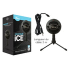 Blue Snowball iCE Plug 'n Play USB Microphone - Black-Platform Compatibility: YouTube, Skype, GoToMeeting, Discord, Twitch, Soundcloud, Xsplit, OvrStream, Audacity, iMovie, Pro Tools, GarageBand