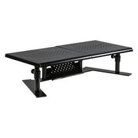Allsop Metal Art ErgoTwin Support de moniteur réglable - Noir-Les deux plates-formes de moniteur sont réglables indépendamment