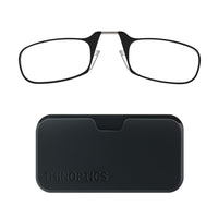 ThinOptics - Lunettes de lecture universelles unisexes Pod - Force +2,50 - Monture noire avec étui noir-Confort : conçus dans la Silicon Valley, les lecteurs ThinOptics sont légers comme une plume et conçus pour saisir avec une légère pression. Ils peuvent être déplacés vers le haut ou vers le bas de votre nez pour un ajustement et un confort optimaux