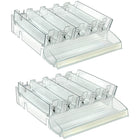 Azar - Plateau cosmétique de bac à diviseur haut réglable - Clear - Paquet de 2-Vendu en paquets de: 2