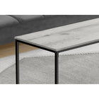 Monarch Specialties - 3796 Table De Salon - 40 po L/Gris/Metal Noir-Assemblage requis: des instructions illustrees et tout le materiel sont fournis pour plus de commodite (des outils supplementaires peuvent être necessaires)