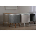 Koble - ZAIN la table d'appoint intelligente, chêne / beige / argent-Assemblage partiel