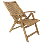 Cathay Importers – Chaise pliante à 5 positions, bois d'acacia, naturel (EC-20-0005)-Dimensions (po) : 43 haut. x 22 larg.  x 28,5 prof. 