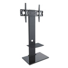Support TygerClaw pour téléviseur 32 à 55 po (LCD84112BLK)-Meuble pour téléviseur à 2 tablettes avec 2 verres noirs