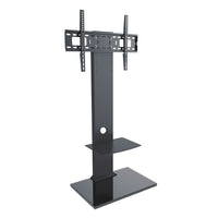 Support TygerClaw pour téléviseur 32 à 55 po (LCD84112BLK)-Meuble pour téléviseur à 2 tablettes avec 2 verres noirs