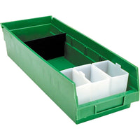 Integrated Plastics, Bacs Pour Tablette, 6-5/8po La X 4po H X 17-7/8po P, Vert, Capacité 40 Lb, paquet de 12-Capacité 40 lb