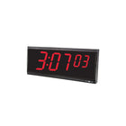 Pyramid Time Systems Horloge murale numérique DEL rouge, cadre noir, 6 chiffres, autonome, (DIG-6B)-Cadre ABS noir ; chiffres rouges ; lentille en polycarbonate incassable