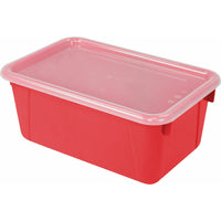 Storex petit bac à rangement avec couvercle - rouge-fits bin taille standard dans la plupart des meubles en classe