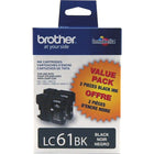 Brother – Cartouches d'encre noire LC61 Innobella, paquet de 2-Comprend 2 cartouches d'encre à imprimante noire