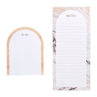 Gartner Studios - Bloc-notes pour listes - 9 x 4 - Marbre - Paquet de 2-Deux blocs-notes pour listes