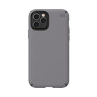 Speck Presidio Pro iPhone 11 Pro - Gris filigrane/Gris ardoise-Les crêtes du matériau IMPACTIUM sur le périmètre intérieur se compriment à l'impact pour absorber et disperser le choc. Des laboratoires indépendants ont effectué de multiples chutes de 3 mètres pour garantir une protection supérieure.