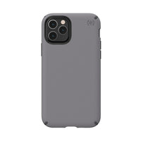 Speck Presidio Pro iPhone 11 Pro - Gris filigrane/Gris ardoise-Les crêtes du matériau IMPACTIUM sur le périmètre intérieur se compriment à l'impact pour absorber et disperser le choc. Des laboratoires indépendants ont effectué de multiples chutes de 3 mètres pour garantir une protection supérieure.