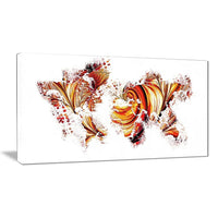 Designart – Imprimé sur toile, carte du monde rouge et orange (PT2736-32-16)-Impression