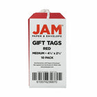 Jam Paper - Étiquettes Cadeaux avec Cordon - Moyen - 4 3/4 po x 2 3//8 po - Rouge - 1000 Pack-Taille: 4 3/4 x 2 3/8 pouces