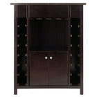 Winsome – Casier à vin de Yukon, fini espresso (92655)-Dimensions globales : 29,92 (larg.) x 17,32 (prof.) x 37,01 (haut.) po