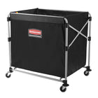 Chariot pliable Rubbermaid - - 8 boisseaux - simple flux - noir-Noir/Métal/Vinyle