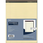 Tablettes perforées Cambridge, 8 1/8 x 11 3/8 po, réglées larges, ivoires, 50 feuilles, paquet de 3-Le papier légèrement teinté réduit la fatigue visuelle.