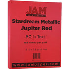 Jam Paper 32 lb, papier Stardream, 8 1/2 x 11 po, rouge Jupiter, paquet de 50 feuilles-Rouge Jupiter