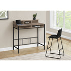 Monarch Specialties - 7702 Bureau 48 po L - Taupe Fonce/Metal Noir Hauteur Debout-Fini de tous les côtés pour un placement flexible partout dans un bureau à domicile