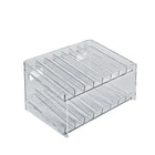 Azar Displays – Présentoir de cosmétiques, 12 larg. x 7,5 haut. x 8 prof. (po) (222682)-2 niveaux avec 16 compartiments mesurant 1 1/4 po de large
