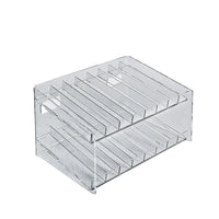 Azar Displays – Présentoir de cosmétiques, 12 larg. x 7,5 haut. x 8 prof. (po) (222682)-2 niveaux avec 16 compartiments mesurant 1 1/4 po de large