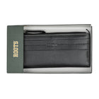 Roots - Portefeuille slim pour femme avec fermeture éclair sur le dessus - Noir-1 poche zippée