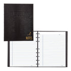 Blueline – Cahier de notes NotePro au ruban rose à couverture rigide, 9 1/4 po x 7 1/4 po, noir, 150 pages-La durabilité d'une couverture rigide et la flexibilité d'une reliure hélicoïdale