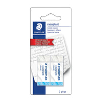 Staedtler Rasoplast Stylo/Gomme à crayons - Blanc et bleu - Paquet de 2-De qualité supérieure