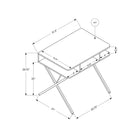 Monarch Specialties - 7100 Bureau 31 po L - Dessus Blanc/Metal Argent-Fini sur tous les côtés et facile à assembler avec des instructions illustrées et toute la quincaillerie incluse.